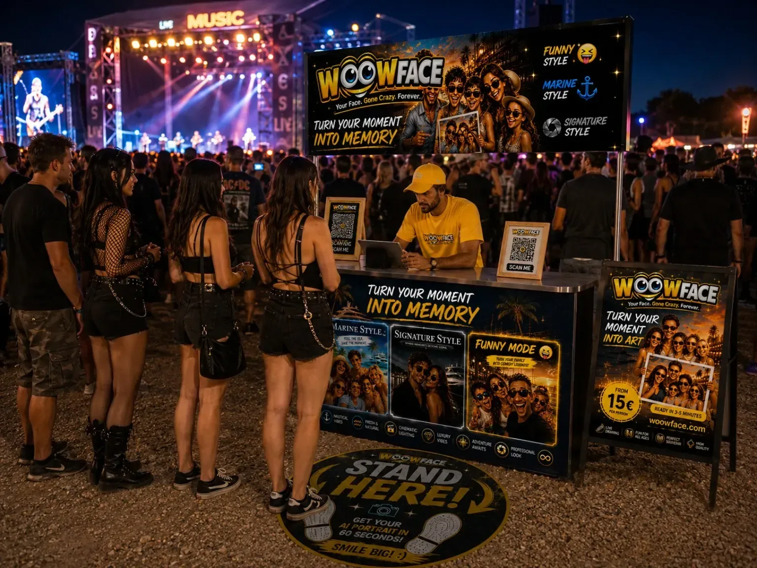 WooWFace festival stand